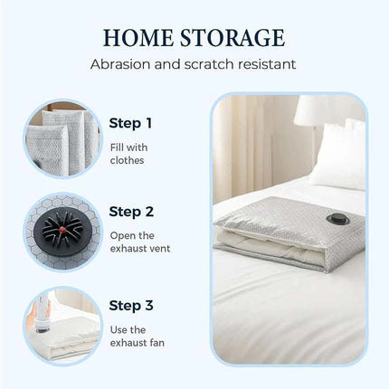 6-Pack Cordless Travel Vacuum Storage Bags with Rechargeable Pump for Clothes & Bedding