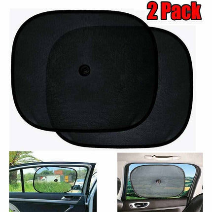 2Pcs Car Sun Shade Mesh - Max UV Block for Front/Rear Window & Kids