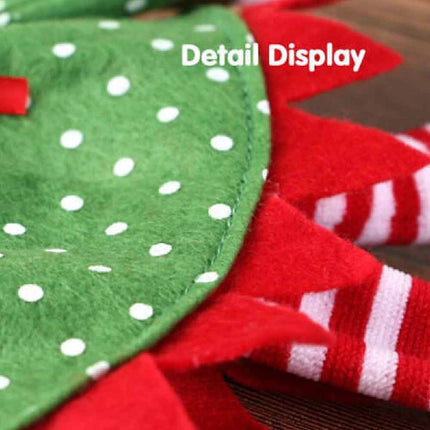 4Pcs Christmas Santa Hat Bottle Topper Wine Cover Xmas Table Decor