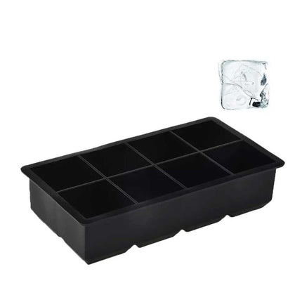 8 Grid Large Sphere Ice Ball Maker – Silicone Whiskey Mould for Big Cube Tray