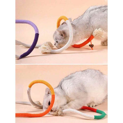 Interactive Catnip Rope & Plush Toy – Teeth Cleaning for Kittens