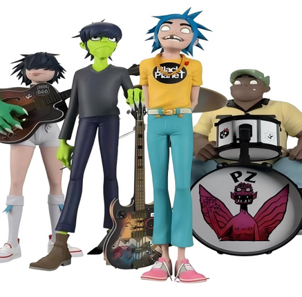 Rock Band Member Action Figures Collectible Music Toy Set