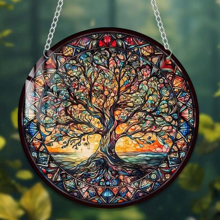 Tree of Life 3Pack Acrylic Hanging Wall Art – Indoor & Outdoor Garden Decor