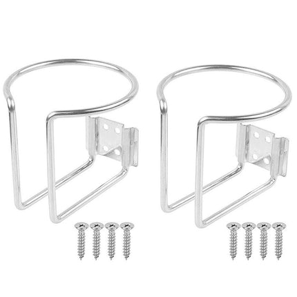 2-Pack Marine-Grade Stainless Steel Cup Holder | Universal Fit for Car, Boat, Yacht, Truck & RV