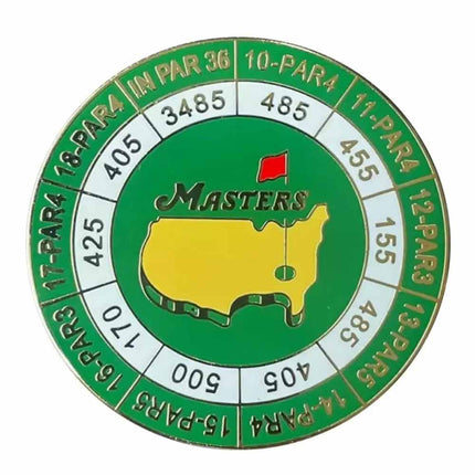 2024 Golf Tournament Scorecard Ball Marker Coin with Magnetic Hat Clip