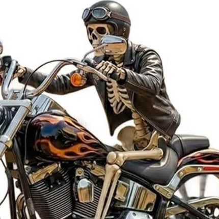 Motorcycle Wind Spinner – 2D Flat Biker Windmill Stake, Rotating Wheels for Yard Garden