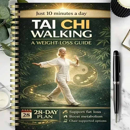 Tai Chi Walking for Weight Loss Senior-Friendly 28-Day Program Notebook