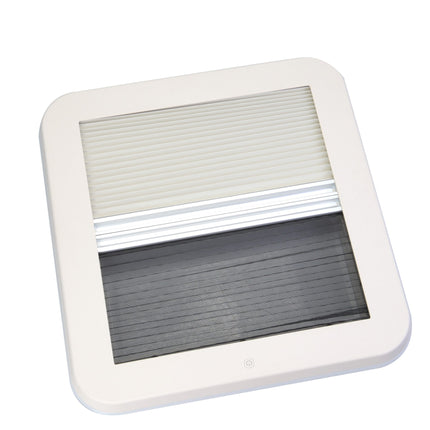 400mm x 400mm Roof Hatch with Skylight | Built-In Blind & LED Light for Caravan, Motorhome, RV