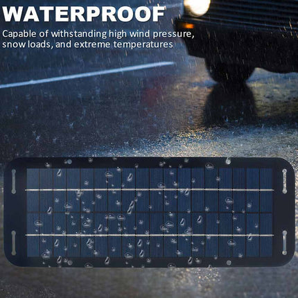 12V 30W Solar Battery Charger & Maintainer - Waterproof, Portable Power for Car, Boat, RV, Motorcycle