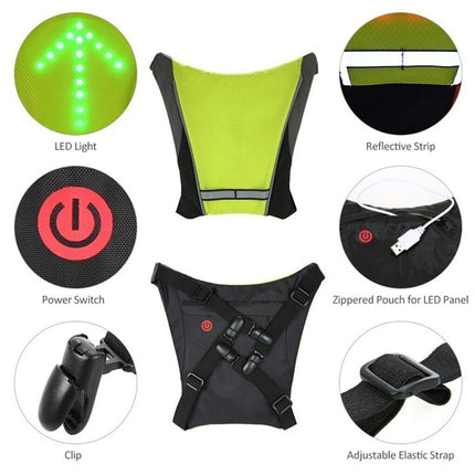 Wireless LED Signal Vest & Backpack with Remote Control for Safety