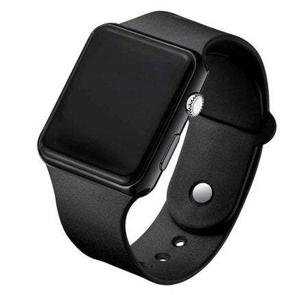 LED Digital Screen Sport Watch Men Women Unisex Kids Black