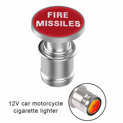 Red LED Missile Launch Cover – 12V Car Lighter Socket, Funny Ignition Switch & Auto Interior Decor