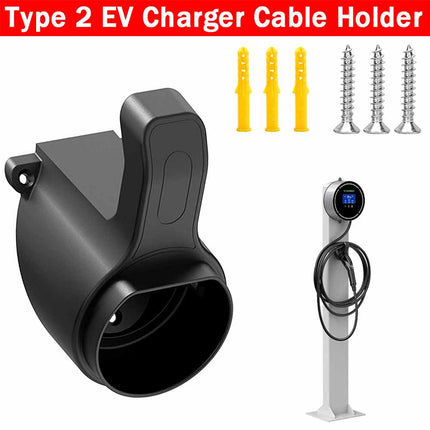Type 2 EV Charger Cable Holder - Wall Mounted Organizer