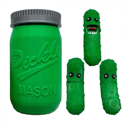 Fun 3D Printed Pickles in Mason Jar – Perfect Gifts for Everyone