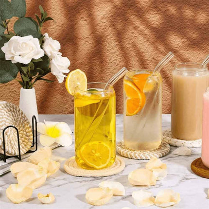 8Pcs Non-Woven Heat Resistant Non-Slip Cup Coasters Set with Iron Frame