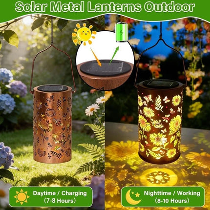 Solar Waterproof Hanging Lantern for Garden Patio Yard