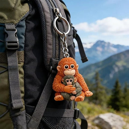 Protect Punch The Monkey Keychain 3D Printed Hanging Plush Holder
