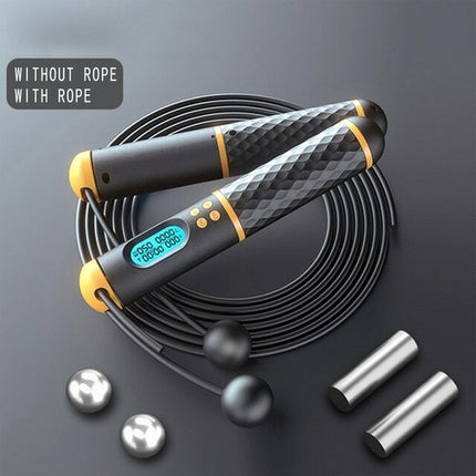 2 in 1 Jump Rope with Digital Counter & Calorie Count – Cordless Skipping Rope