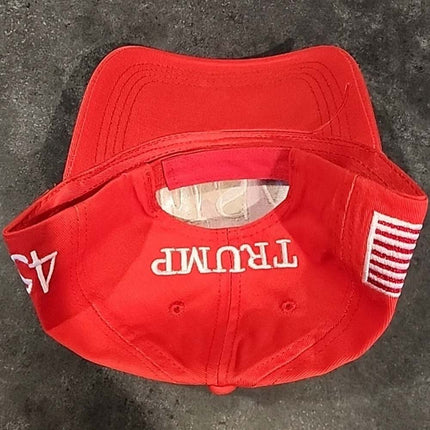 Trump USA 45-47 Embroidered Adjustable Cap Red White Patriotic Baseball Hat
