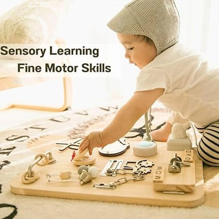 Montessori Busy Board for Toddlers – Sensory Fidget Toy, Autism & ADHD Educational Gift
