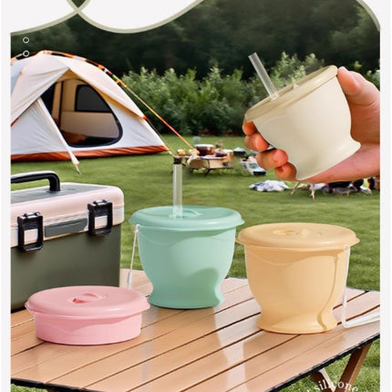 Collapsible Silicone Cup Portable for Travel Outdoor Camping & Rinse