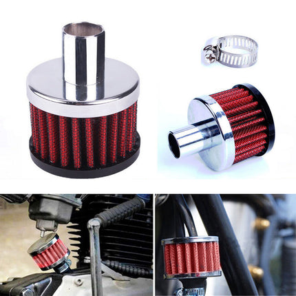 Universal Engine Breather Filter - High Flow, Mini Air Filter for Crankcase Vent Valve Cover