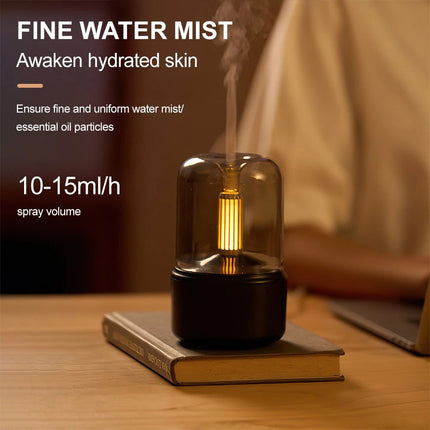 Black Vintage USB Aroma Diffuser & Humidifier, 120ml