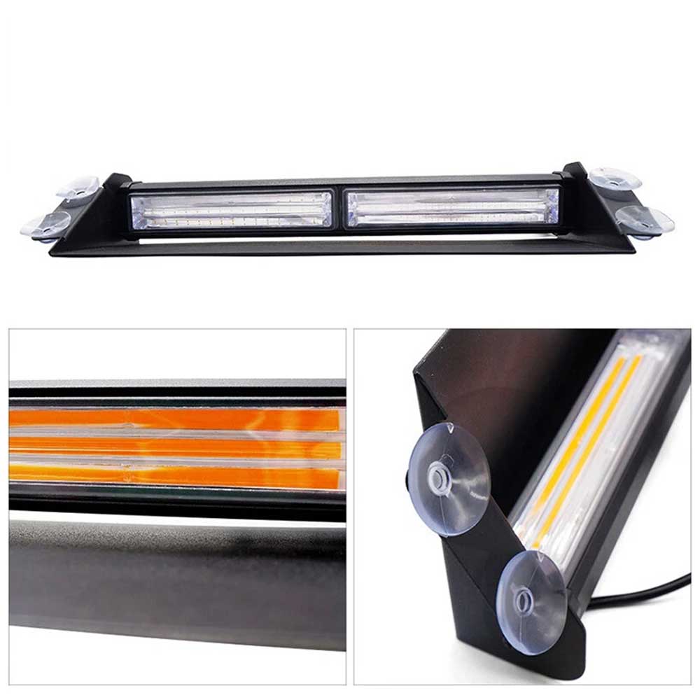 12V-24V Amber LED Strobe Beacon - Waterproof Vehicle Roof Warning Light for Recovery & Emergency