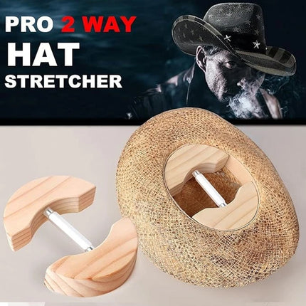 Adjustable Wooden Hat Stretcher 7.5"-9.8" for Fitted Hats