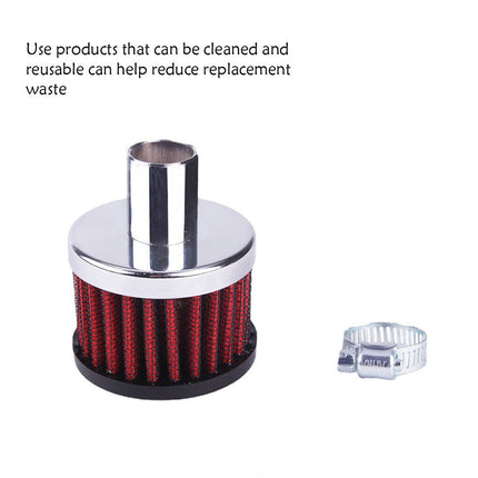 Universal Engine Breather Filter - High Flow, Mini Air Filter for Crankcase Vent Valve Cover