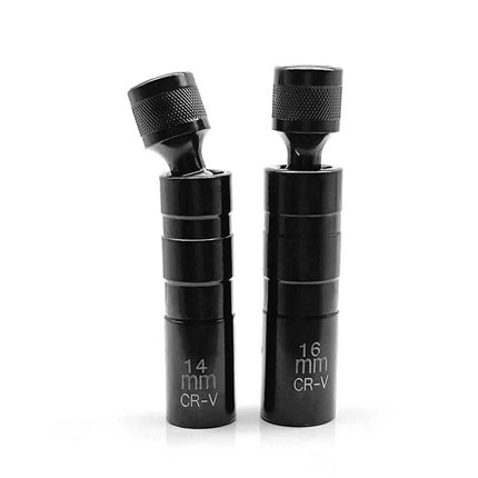 Spark Plug Socket, 14mm 16mm Magnetic Swivel Head with Thin Wall - 12 Point Universal Removal Tool Kit