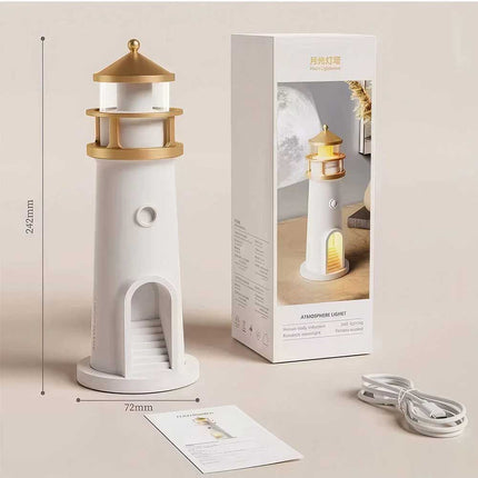 3-in-1 Lighthouse Projector Night Light Bluetooth White Noise Ocean Speaker