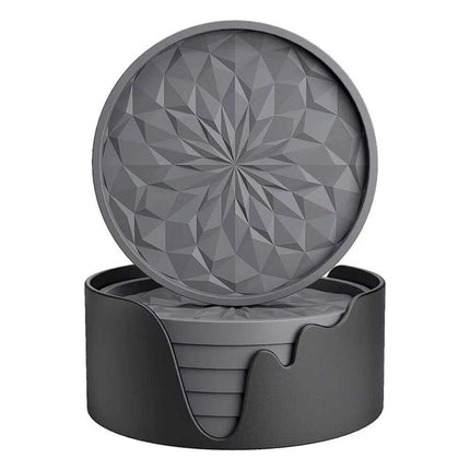 6Pcs Silicone Coasters Non-slip Cup Mat Pad for Drinks, Glasses & Table