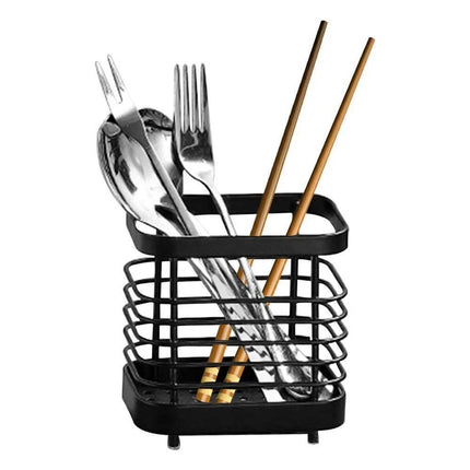Stainless Steel Cutlery Holder, Kitchen Utensil Pot Drainer Caddy & Sink Tidy