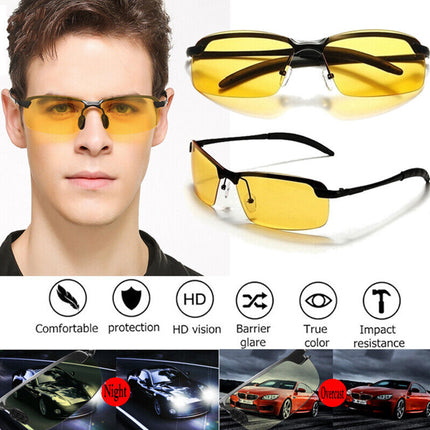 Men's HD Polarized Anti-Glare Night Driving Sunglasses Mirror