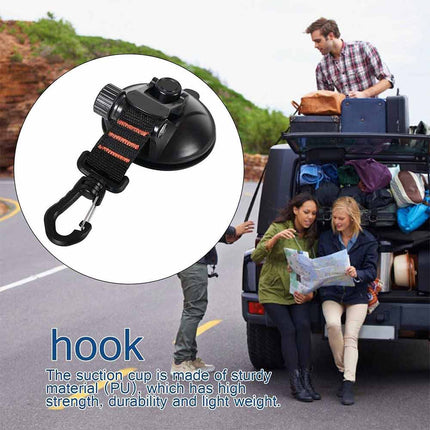 Car Suction Cup Tie-Downs (4pcs) | Heavy-Duty Anchors for Cargo, Roof Rack, Dog Guards & Awning Hooks