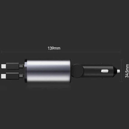4-in-1 Universal Car Charger with Dual USB-C Ports, Fast Charging for iPhone & All Phones