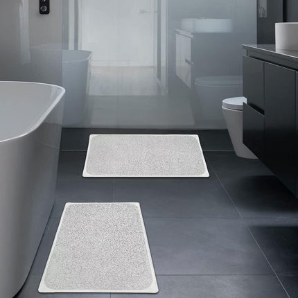 2X Anti-Slip Loofah Shower Rug Bath Mat with Quick Water Drain for Bathroom