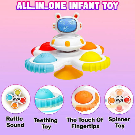 Fidget Spinner Space Toy Set 3pcs – Suction Cup Bath Fun Play
