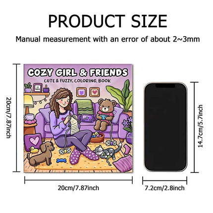 Bold & Easy Cozy Girl and Friends Coloring Book – Adult Relaxation Patterns