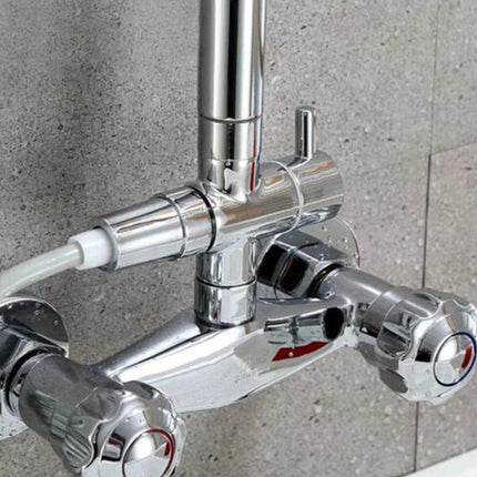 3-Way Copper Shower Diverter Valve - 1/2" Water Splitter Adapter for Faucet & Nozzle