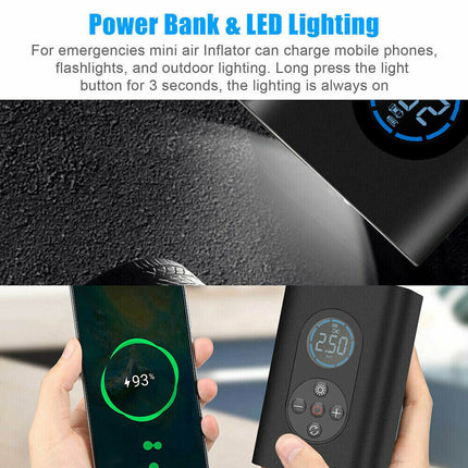 Cordless Air Pump - Portable Electric Tire Inflator for Car Tires, Bicycle, Motorcycle, Ball