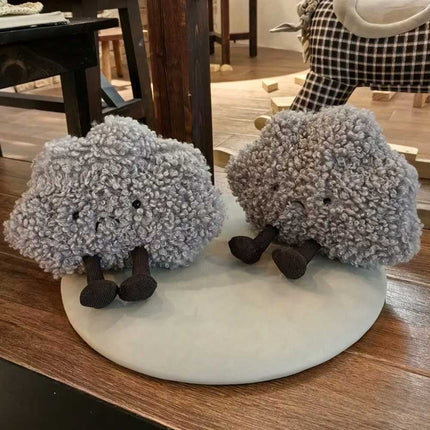 Grey Storm Small Dark Cloud Pillow Plush - Soft Cuddly Stuffed Toy