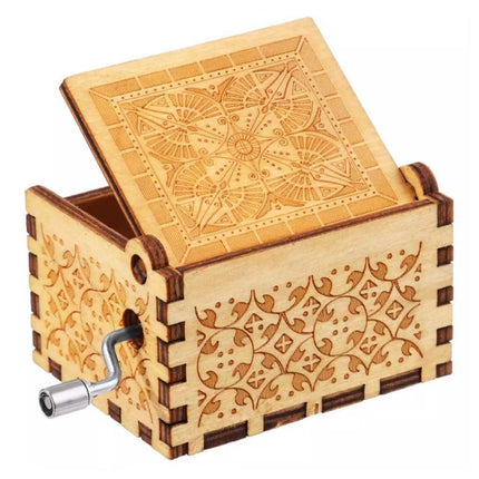 Hand-Cranked You Are My Sunshine Music Box – Black Engraved Musical Gift