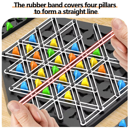 Chain Triangle Chess Game – Rubber Band Triggle Toy for Kids & Adults