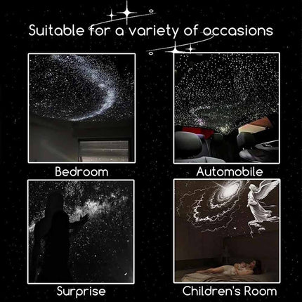 Galaxy Projector Night Light 3 Films 15 Pictures USB 360° Projection Lamp