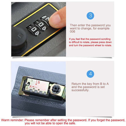 Portable Hidden Safe Book with Combination Lock Secret Storage Box 18cm