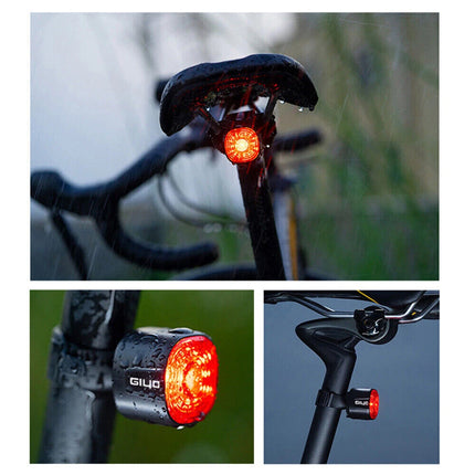 USB Rechargeable Bike Tail Light with Brake Sensor, Super-Bright LED Rear Light for Mountain & Road Cycling