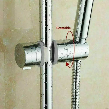 Adjustable Shower Riser Rail Holder & Hose Slider Clamp
