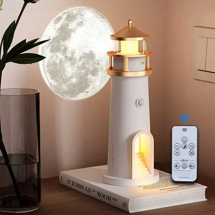3-in-1 Lighthouse Projector Night Light Bluetooth White Noise Ocean Speaker